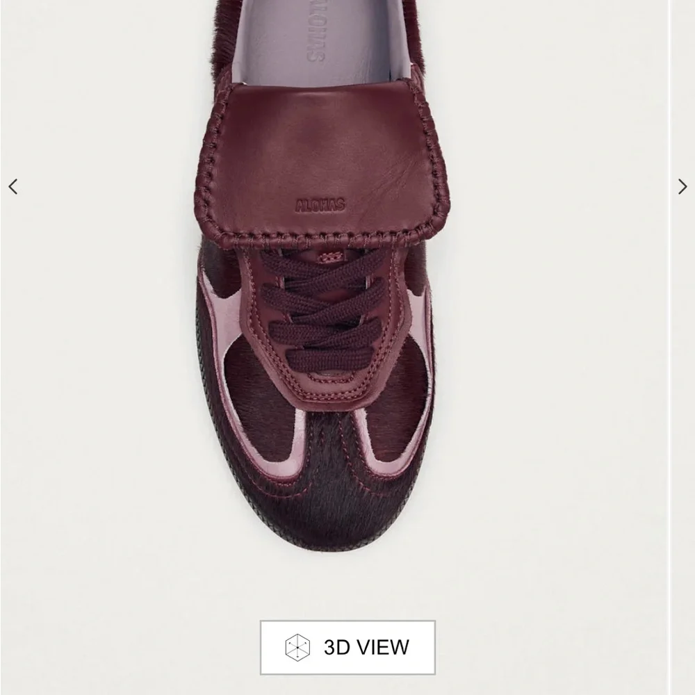 ALOHAS Burgundy Leather Sneakers - Picture 3 of 7